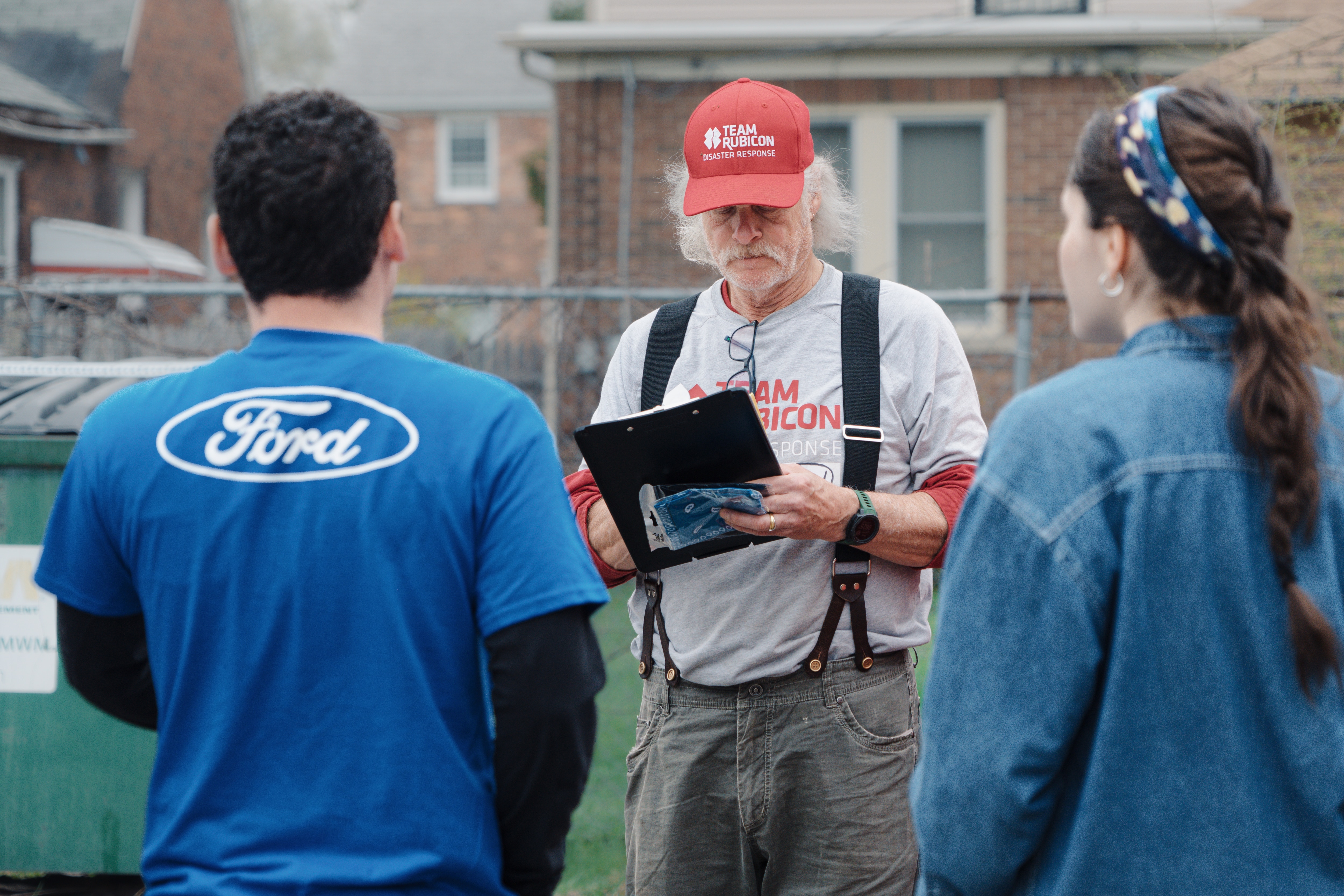 The Ford Volunteer Corps rolled up their sleeves to work with Team Rubicon in Detroit during National Volunteer Week on April 21, 2023. Photo credit: Team Rubicon